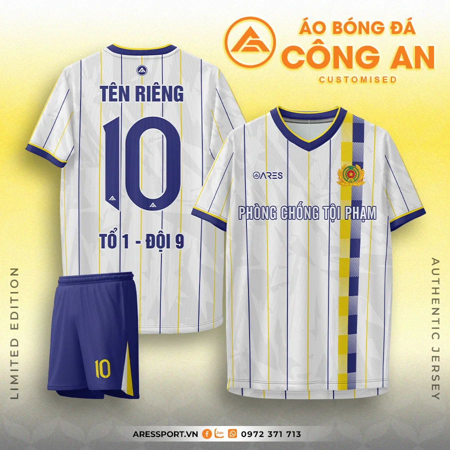 Áo đá banh cảnh sát phòng chống tội phạm
