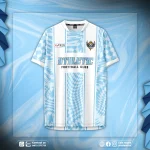 Áo đá banh thiết kế Sky Stripe mặt trước