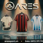 Cover 12 mẫu áo bóng đá không logo ARES mới ra lò — Fearless, Vikings, Victory, Passion, Victory Pink lineup cinematic sporty premium
