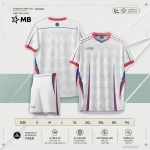 Catalog Áo bóng đá ngân hàng MBBank trắng ABD-NH-1005 — bộ áo quần trắng, bảng size S đến 7XL, thông số kỹ thuật ARES SPORT