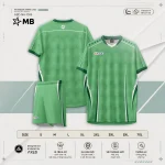 Catalog áo bóng đá ngân hàng MBBank xanh lá ABD-NH-1006 — xanh lá kelly, 5 sao xanh đậm vắt vai, diamond texture, S–7XL